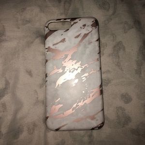 Rose gold marble iPhone 7/8 plus case